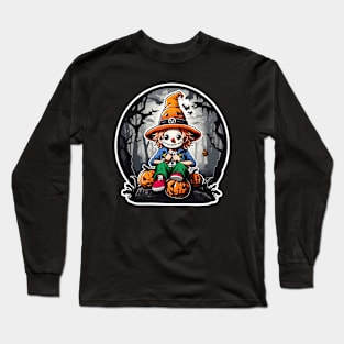 Halloween clown 3, pumpkins Long Sleeve T-Shirt